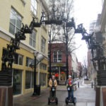 under the sculpture - photo by: kyle the segway guide