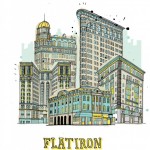 flat iron - illustration by: james gulliver hancock