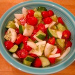 cucumber & tomato salad - photo by: ryan sterritt