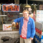 ryan with live lobster - photo by: william sterritt