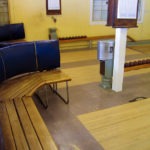 old timey bowling benches - photo by: ryan sterritt